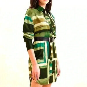 Banana Republic Satin Mini Shirtdress